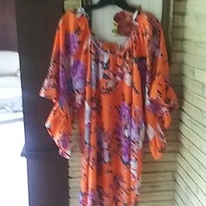 Orange dress size extra small the brand is Voom by